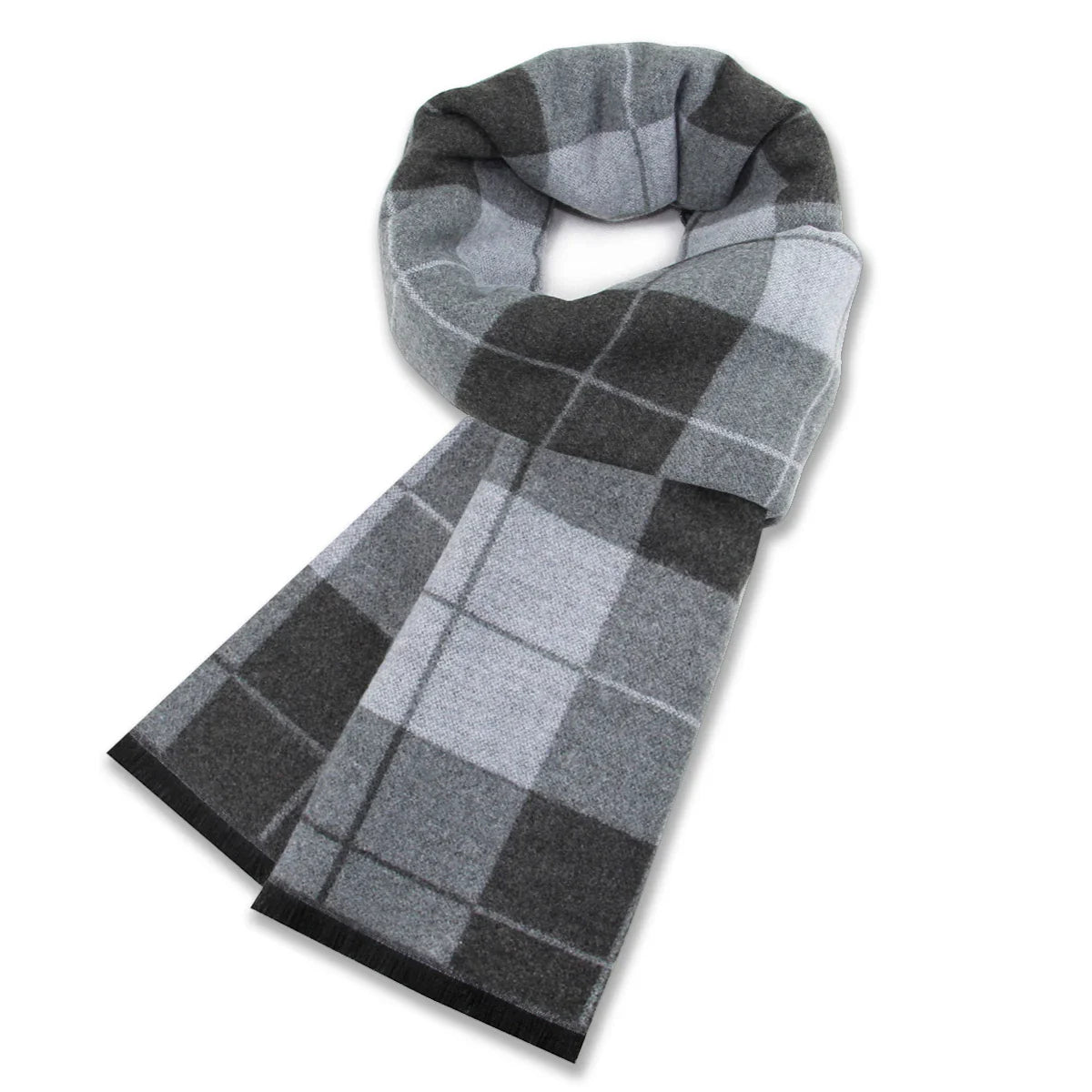 High Quality Men Scarf Autumn Winter Plaid Knitted Wool Muffler Male Business Classic Thick Warm Shawl Gentlemen Chrismas Gift