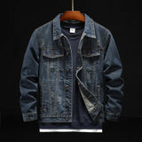 Prowow Fashion Streetwear Men Jacket Retro Blue Indian Chief Embroidery Denim Jackets Men Size M-6XL Hip Hop Punk Coats