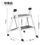 Fashion Home High Stools Kitchen Multifunctional Ladder Chair Anti-skid Pedal Folding Ladder Safety Load-bearing 2 Step Ladder