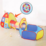 Children's Tent Foldable Baby 3In1 Playground Playpen for Children Indoor Balls for Dry Pool with Polyester Tunnel Games for Kid