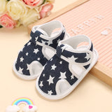 2023Brand NEW 0-18Months Kids Newborn Baby Boys Fashion Summer Soft Crib Shoes First Walker Anti Slip Sandals Shoes Soft Sole