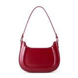 Genuine leather red shoulder bag woman minimalist crossbody bag cowhide handbags female luxury bag armpit bag saddle bag