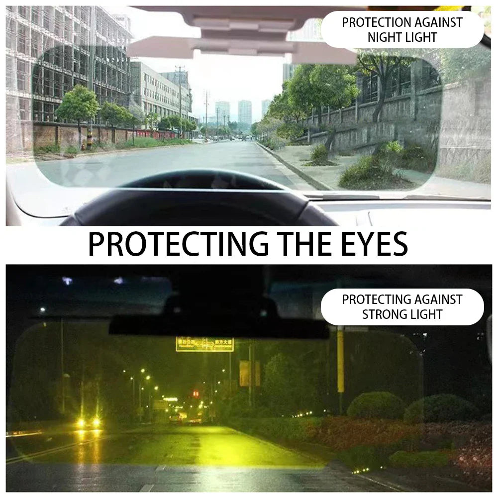 2 in 1 Car Sun Visor Polarized Sunshade Plate Clear Anti-Dazzle Car Day-night Mirror Adjustable Windshield Car Accessorie