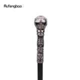 Silver Luxury Round Handle Walking Stick with Hidden Plate Self Defense Fashion Cane Plate Cosplay Crosier Stick 93cm