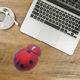 Mini Animal Shape Wireless Mouse with USB Receiver 2.4GHz Cartoon Ladybug Mouse for Most Systems Desktop Laptop Accessories