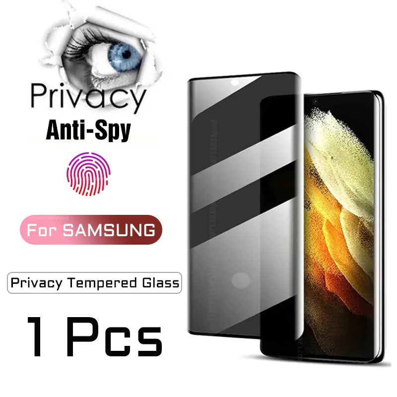 Privacy or HD Tempered Glass For Samsung Galaxy S24 S23 S22 Ultra Anti Spy Screen Protectors S21 Plus Note 20 Note20 Luxury 5G