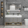 Marble Bathroom Cabinet Combination Solid Wood Intelligent Simple Luxurious Bathroom Cabinet Sink Washbasin Furniture YX50BC