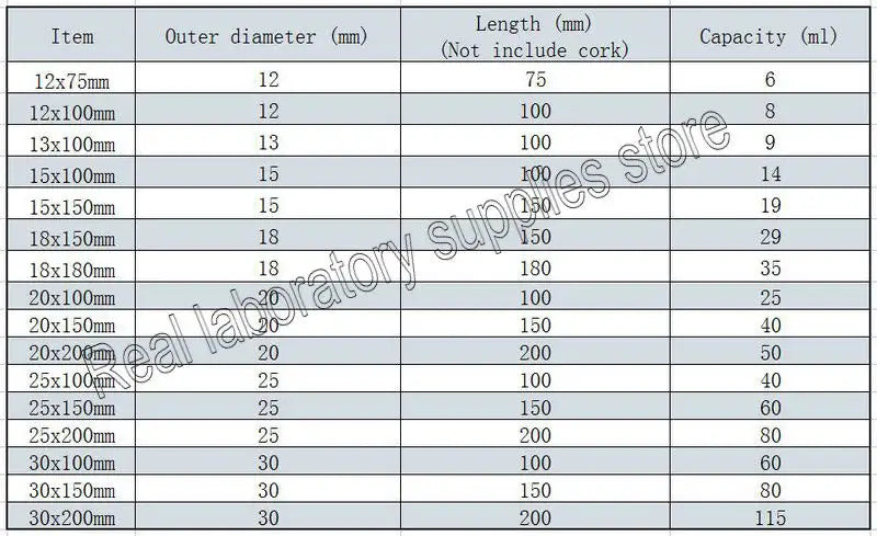 50pcs/lot Clear Lab Glass Test Tube with Cork Stoppers and Round Bottom, Small Science Vials  Educational and School Supplies