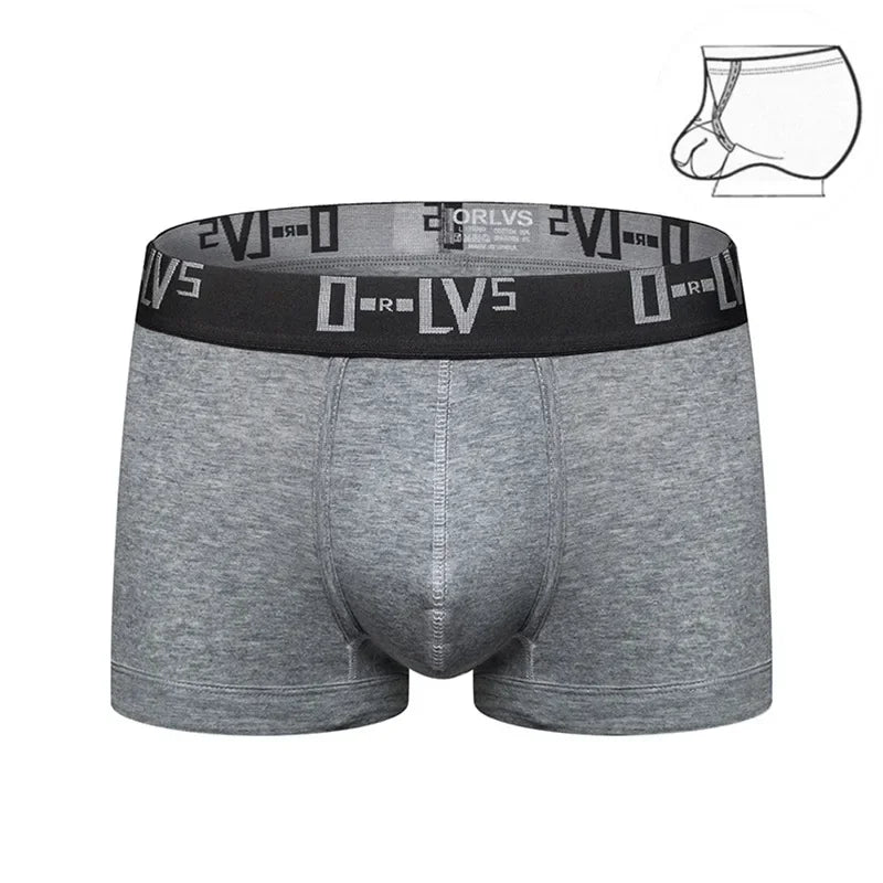 Orlvs autumn and winter men's briefs simple youth lifting ring combed cotton u-protruding low waist boxer or210b beach shorts