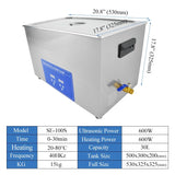 10L-30L 220V Portable Washing Machine Heater Timer Ultrasound Bath Ultrasonic Cleaner for Auto Parts Oil Rust Wax Dust Removal