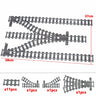 City Track Trains Uphill Flexible Soft Tracks Building Block Forked Straight Curved Railway Bricks Model Construction Toy Gift