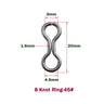 CF Lure Hard bait 30~46 Size DIY Stainless Steel 8 Knot Ring Customizable Jointed Ring Fishing