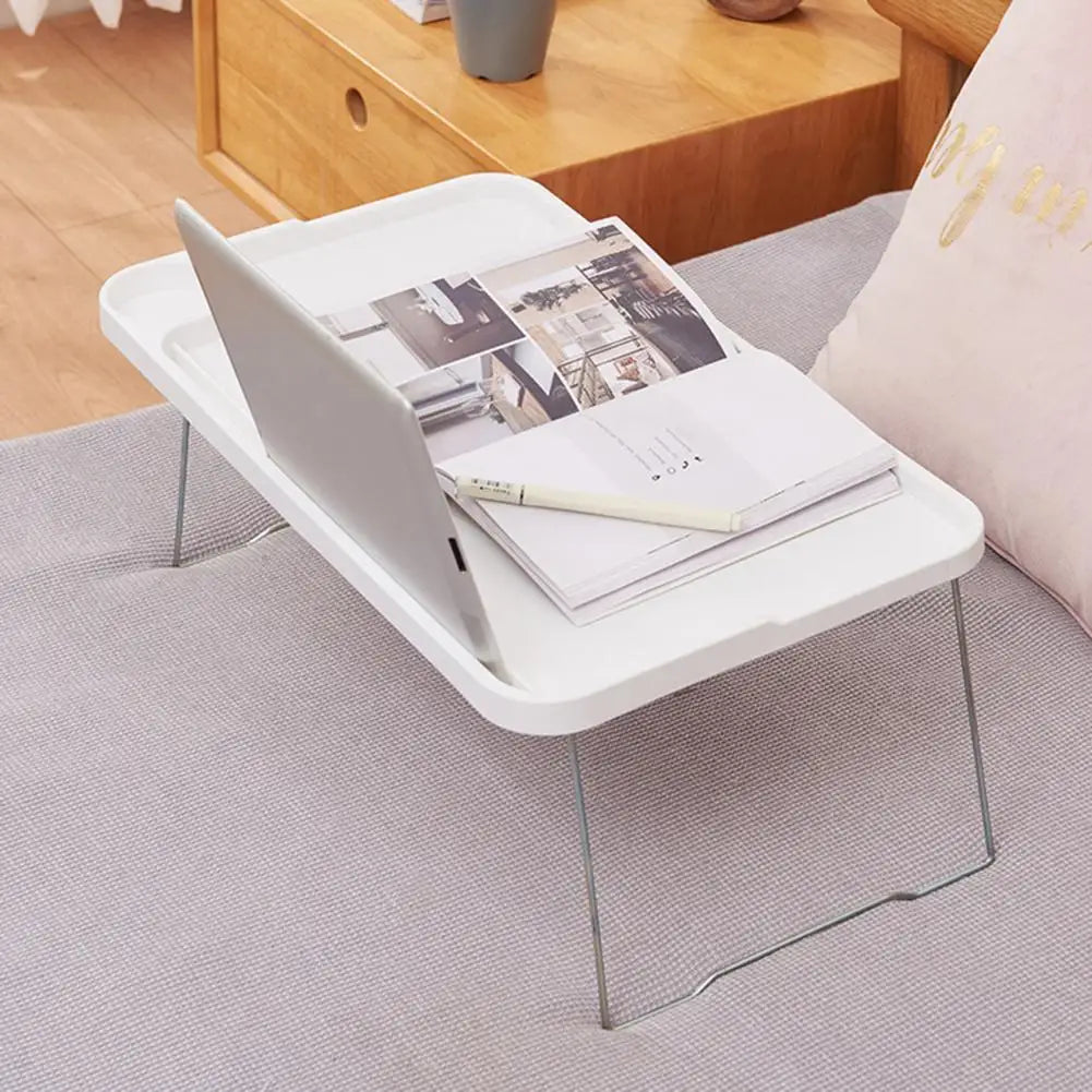 Laptop Bed Table Portable Folding Laptop Table with Cup Holder for Student Dormitory Stable Bed Tray Desk with for Sofa for Lazy