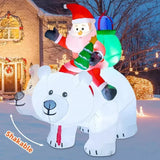 Christmas Inflatable Decoration Toy Built-in LED Lights Inflatable Model Indoor Outdoor Ornament Xmas Party New Year Garden Deco