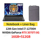 Lenovo Legion Y9000P 2022 Gaming Laptop 12th Intel i7-12700H GeForce RTX3060 6G/RTX3070Ti 8G 165Hz 16inch Game Notebook PC Win11