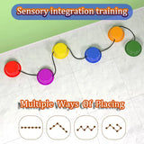 Montessori Rainbow Balance Stone Sensory Integration Training Toys Parish Sports Teaching Aids Party Activities Children Games