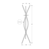 Sleek Black 72" Contemporary Metal Coat Rack for Modern Interiors