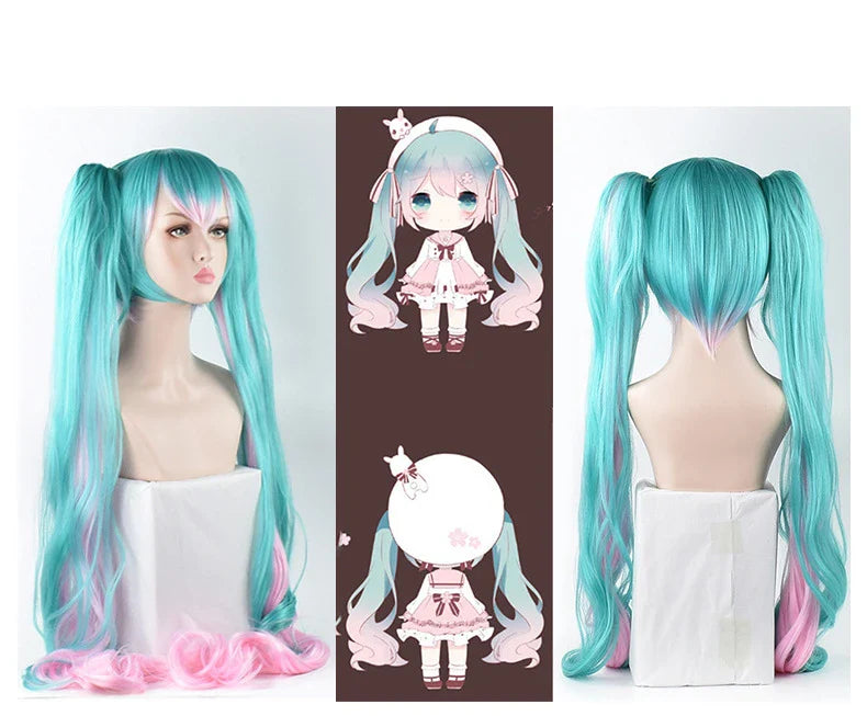 15 Colors Miku Cosplay Wigs Japanese Singer Wig Fiber Heat Resistant Synthetic Hair Women Anime Lolita COS Outfits Accessories