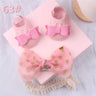 1 Set Cute Gift Bow Flowers Baby Girls Headband Socks Cartoon Animal Bow Newborn Girls Hair Band Kids Headwear Hair Accessories