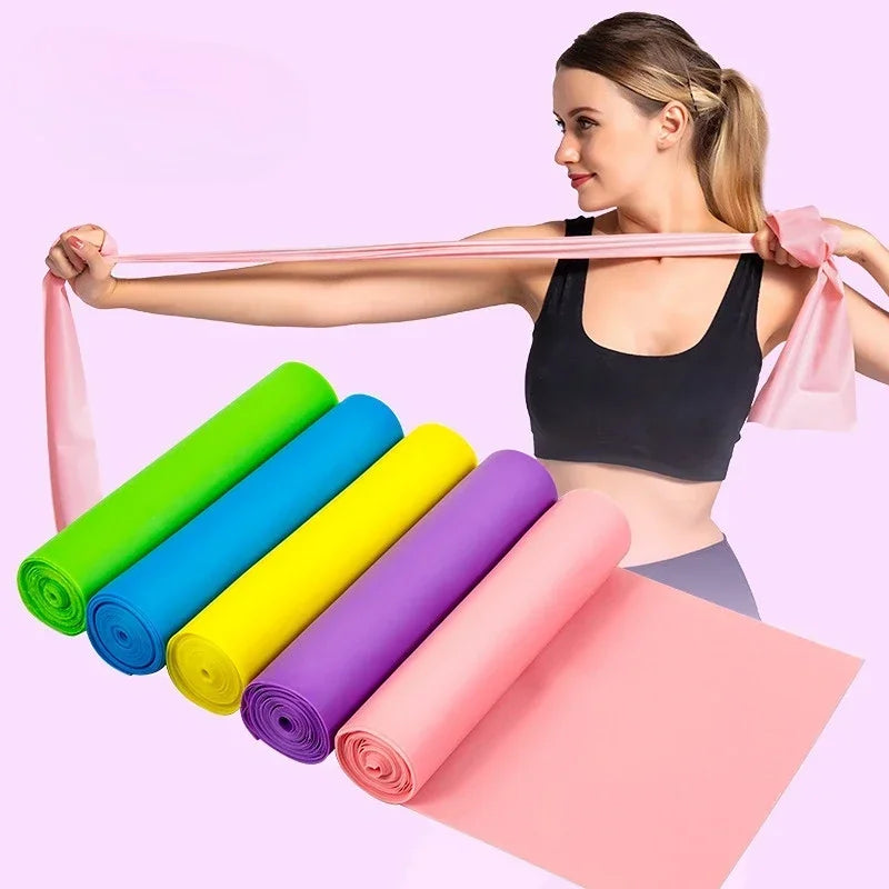 Yoga physiotherapy elastic band gym resistance band sports stretching trainingrope Pilates stretching film fitness Body Building