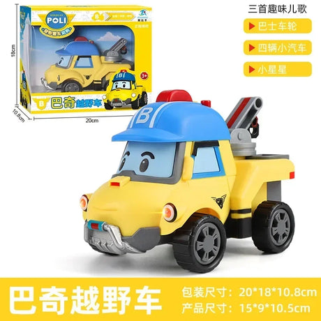 South Korea Poli Robocar Car Transform Vehicle Robot Action Figurine Cartoon Police Car Anime Figure Poli Amber Roy Kid Toy Gift