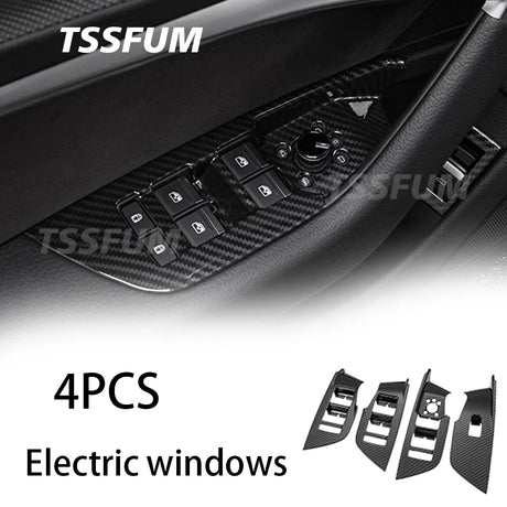 Car Interior Carbon Fiber Full Set Sticker for Audi A7 A6 C8 Allroad Avant 19-23 Gear Shift Panel Cover Interior Trim Accessorie