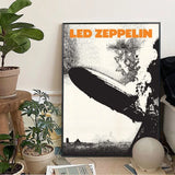 Band L-Led Z-Zeppelin Wallpaper Poster Kraft Club Bar Paper Vintage Poster Wall Art Painting Bedroom Study Stickers