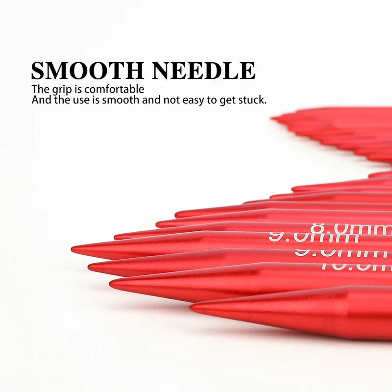 2024 New Circular Knitting Needles Sets Aluminum 26PCS Interchangeable Crochet Needles with Chrysanthemum Case Sewing Accessory