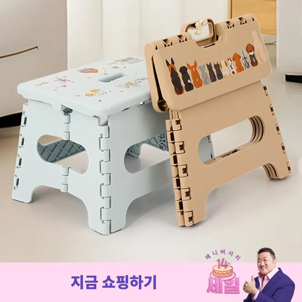 Outdoor Portable Folding Stool Durable High Load-bearing Handle Design Mini Chair Square Stool Maza Camping Stool Fishing Stool