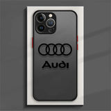 Audi-Logo-R8 Armor Matte Phone Case For iPhone 15 14 13 12 Mini 11 Pro XR X XS MAX ８７６6S Plus Funda Bumper Shockproof Cover