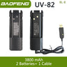 Baofeng UV 82 BL-8 Battery Walkie Talkie Ham Radio 2800/3800/4200 mAh Enlarge UV82 Plus UV-8D UV-82WX Original Radio Accessories