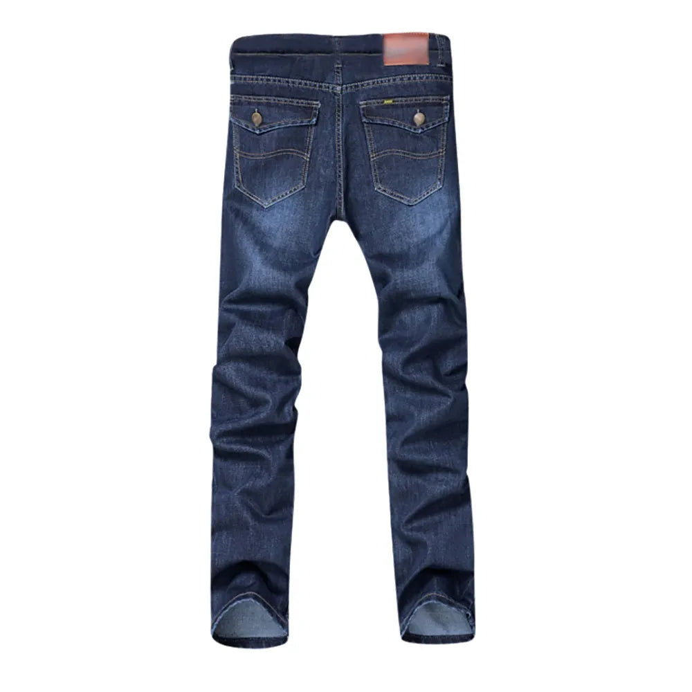 Men's Casual Autumn Denim Hip Hop Loose Work Long Trousers Jeans Pants