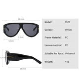 Oversized Pilot Sunglasses Women Fashion 2023 Luxury Big Frame One Piece Gradient Sunglasses Retro Classic Thick Shades