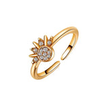 2023 New Adjustable Sun and Moon Ring Overlapping Wear Rings for Women Girls Jewelry Gifts