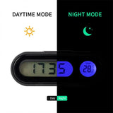 1~10PCS Car Mini Electronic Clock Time Watch Auto Dashboard Clocks Luminous Thermometer Black Digital Display Car Accessories