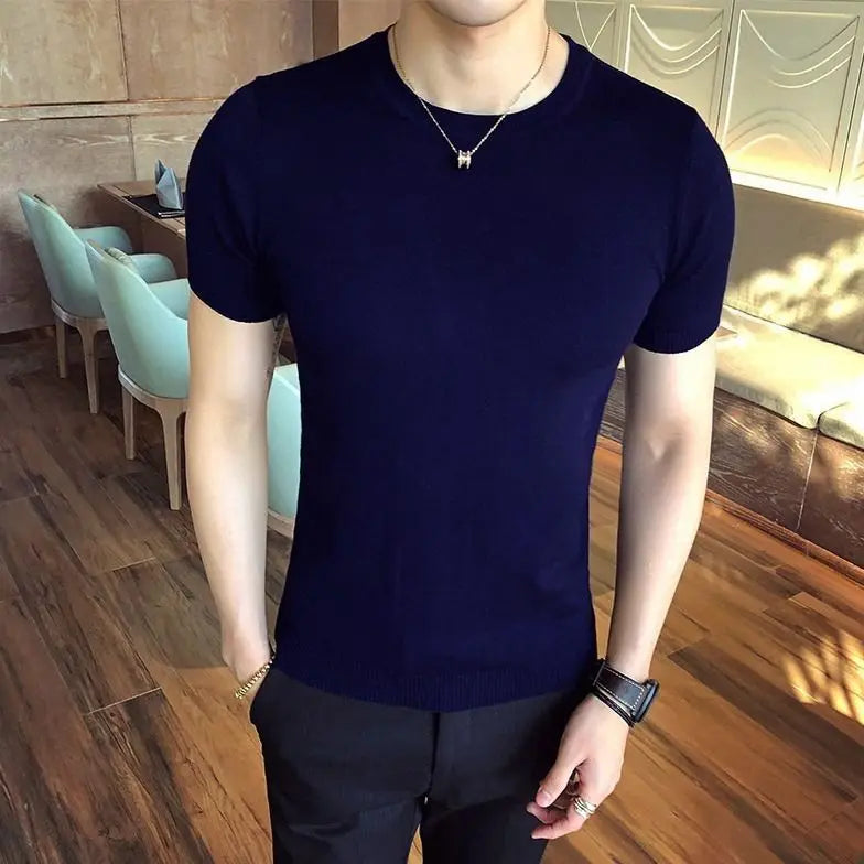 Shirt for Men Long-Sleeved Thickened Thermal Underwear Top Heavyweight Solid Color T-Shirt Winter Men's Clothing Q18