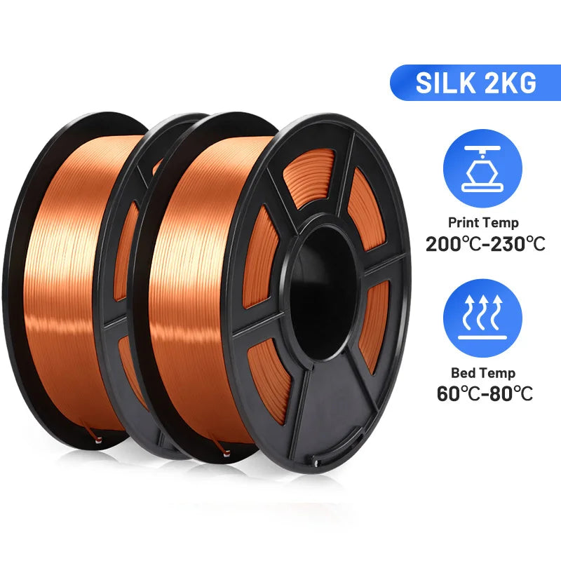 2KG PLA SILK Filament 1.75mm PLA Plus SILK 3D Printer Filament Print-rite CoLiDo High Gloss 3D Printing Materials