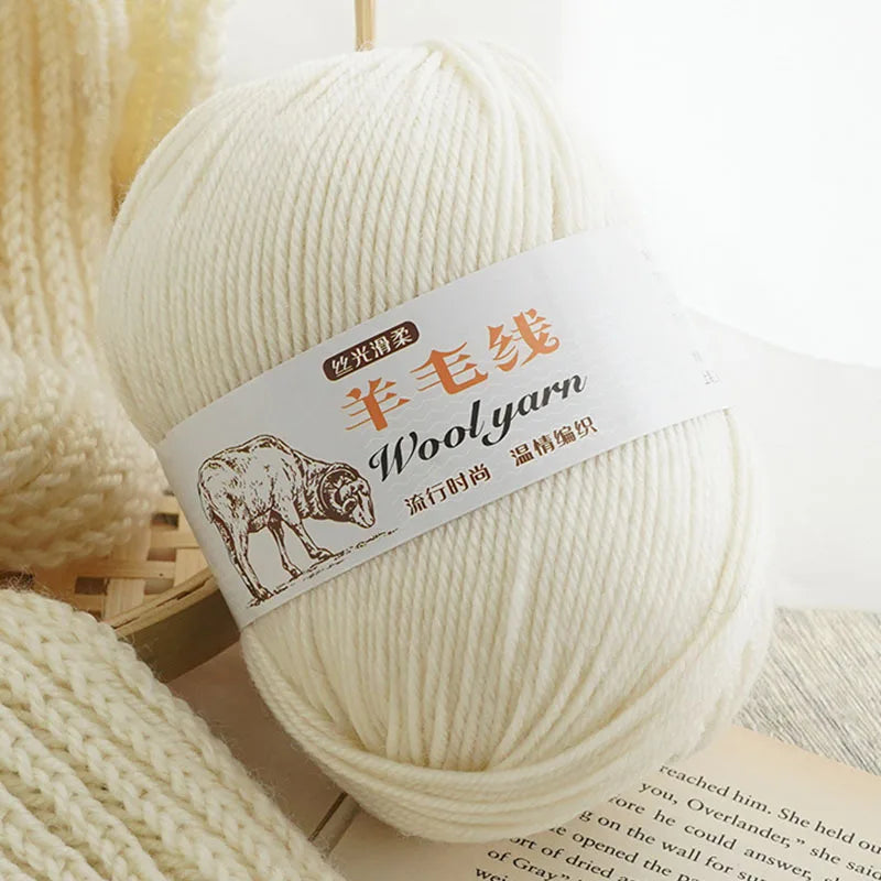 Top Quality Wool Blended Crochet Yarn Knitting Sweater Scarf Woollen Thread Thick Yarn 4ply 3pcs*100g=300grams Free shipping