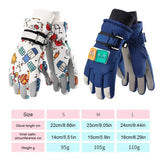 S/M/L Children Winter Ski Gloves Waterproof Thicken Mittens Snow Snowboard Kids Glove For Boys Girls Keep Finger Warmer