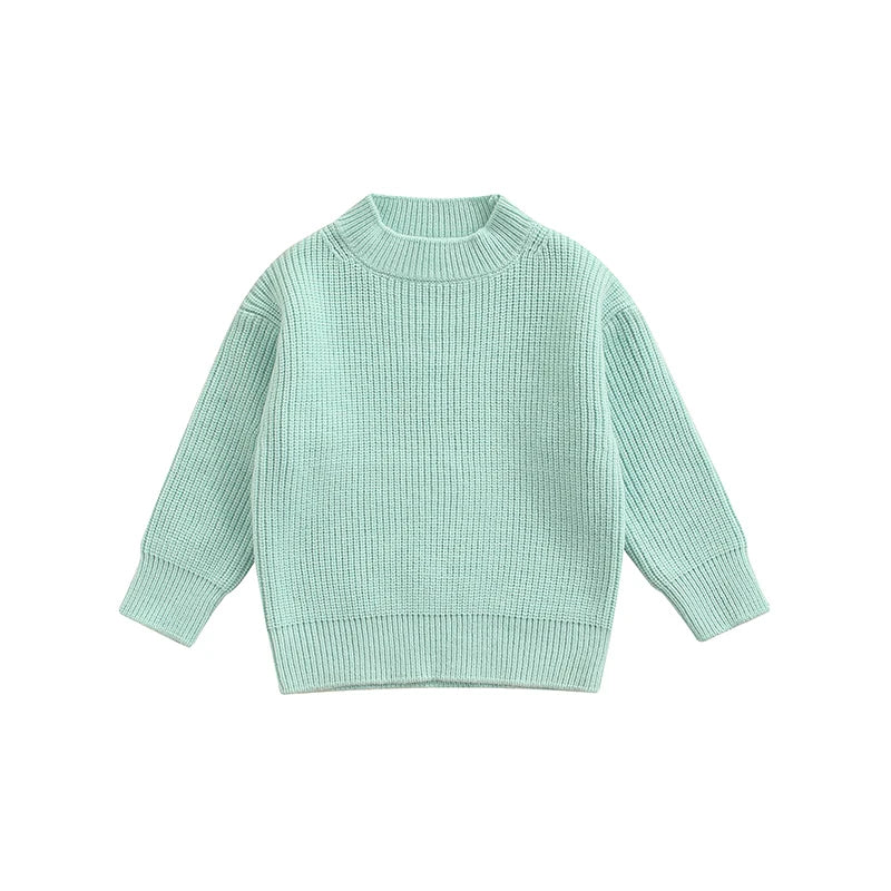 ma&baby 0-6Y Toddler Kid Baby Boy Girl Sweaters Warm Thick Knit Long Sleeeve Solid Color Clothing Fall Winter Clothes