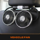 Dual Head Car Clip Fan With Led Light 360 Degree Rotatable Car Cooler Fan Low Noise Cooling Fans car electrical appliances