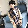 Children's Scarf family look Matching outfits Mother Kids Warm Neck Wear Thick Plaid Boys Girls Autumn fleece Shawl