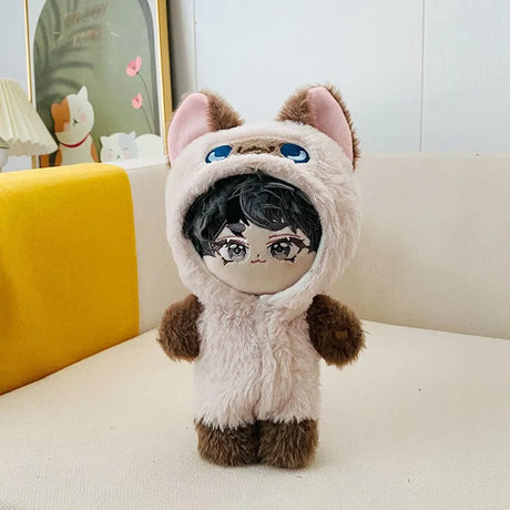 Doll Clothes for 20cm Idol Doll Outfit Accessories Green Dinosaur One-Piece Suit for Super Star Dolls Toys Collection Gift