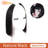 MEIFAN Synthetic False Bangs Clip-In Bangs Extension Natural Neat Fake Fringe Topper Hairpiece Invisible Clourse Hairpieces