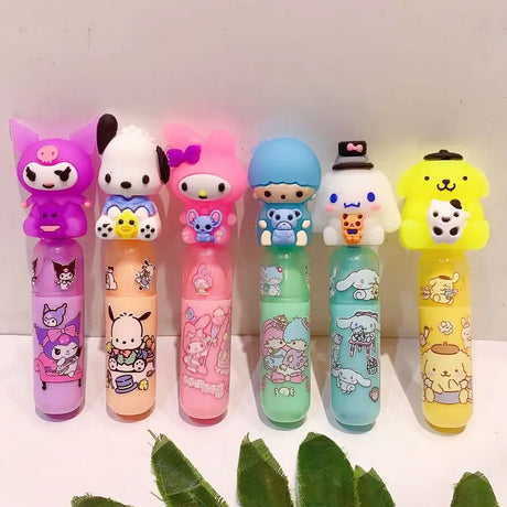 Sanrio 18/36pcs Multi-color Marker Cute Cartoon Mini Fluorescent Pen Creative Students Draw Key Paint Marker Pen Stationery Gift