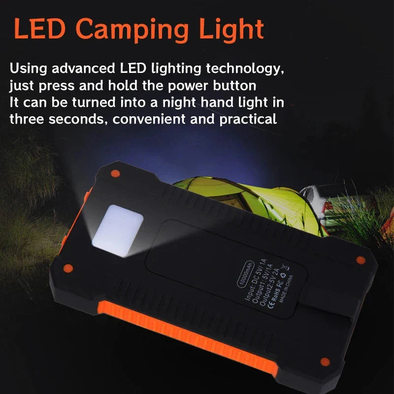 New 200000mah Large Portable Capacity Solar Power Bank Compass External Battery Outdoor Charging Powerbank For Xiaomi New