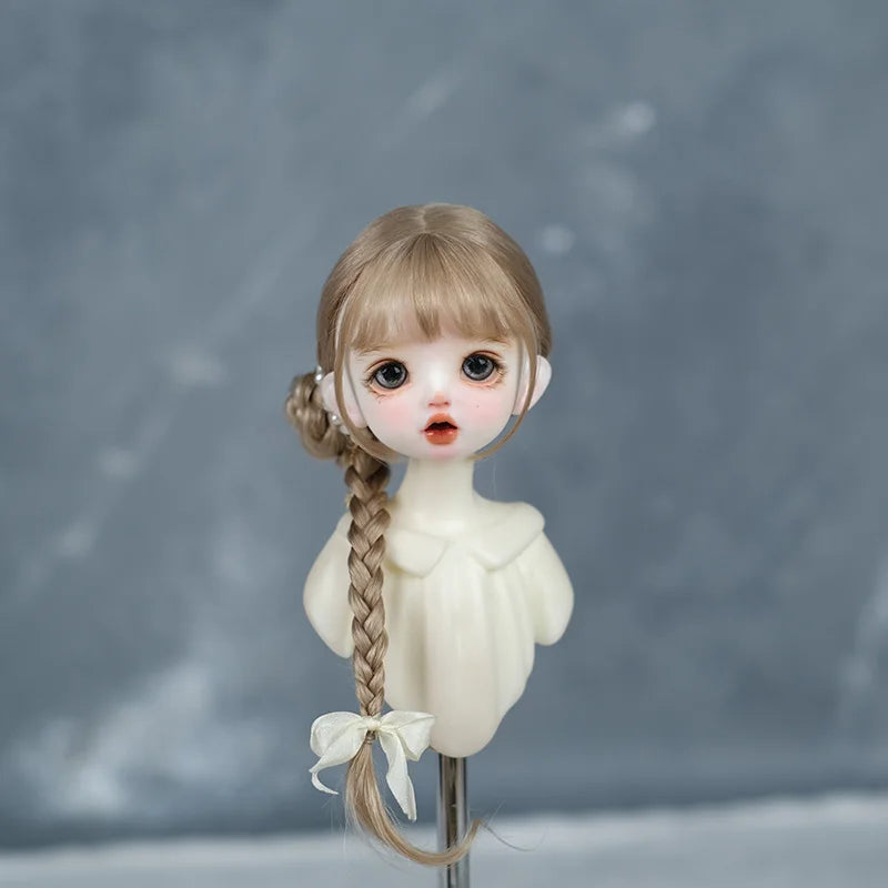 1/6BJD Wig Bangs Ponytail Curly Soft Mohair Wig Braids Suitable for 30cm DD SD Doll Wig Toy Accessories 6-7 Inches Hair