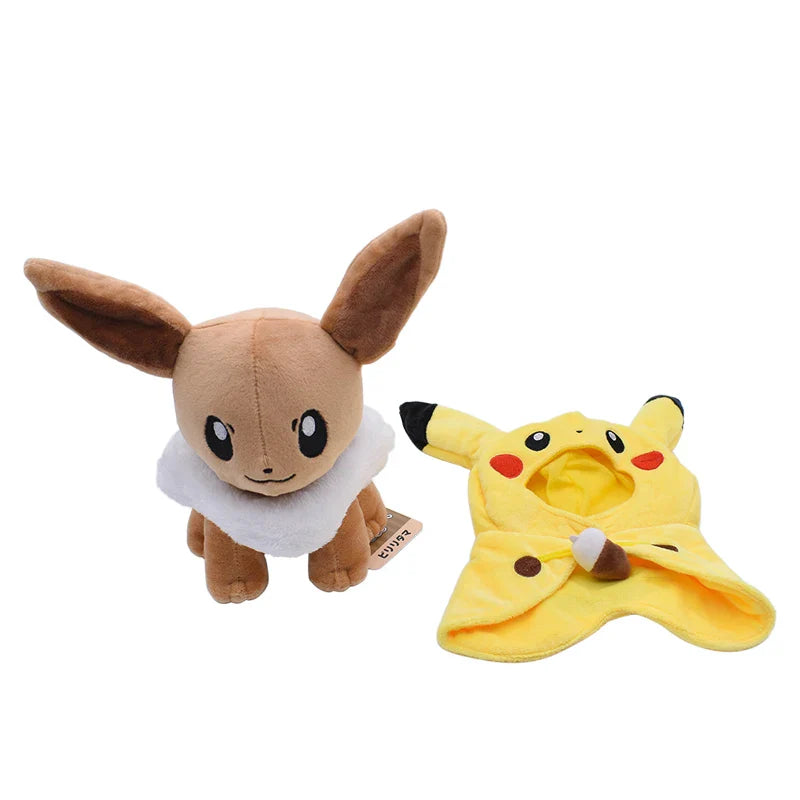 12 Inch Pikachu Cosplay Eevee Pokemon Weighted Plush Doll Soft Animal Hot Stuffed Toys Great Kawaii Gift Free Shipping