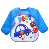 Baby Bibs New Cute Children Baby Stuff Toddler Waterproof Long Sleeve Art Smock Feeding Bib Apron for Kids 0-6 Years