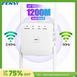 FENVI 1200Mbps 5Ghz Wireless WiFi Repeater Booster 2.4G/5GHz Wi-Fi Signal Amplifier Extender Router Network Wlan WiFi Repetidor